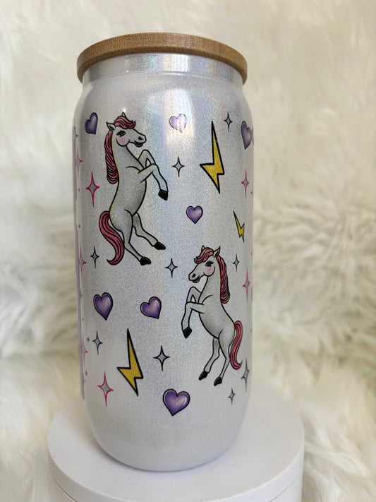 18oz BobsBurgers Tarot the Twerk Shimmer Glass Tumbler