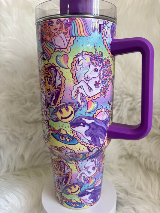 40oz LF Inspired Tattoo Hearts Tumbler