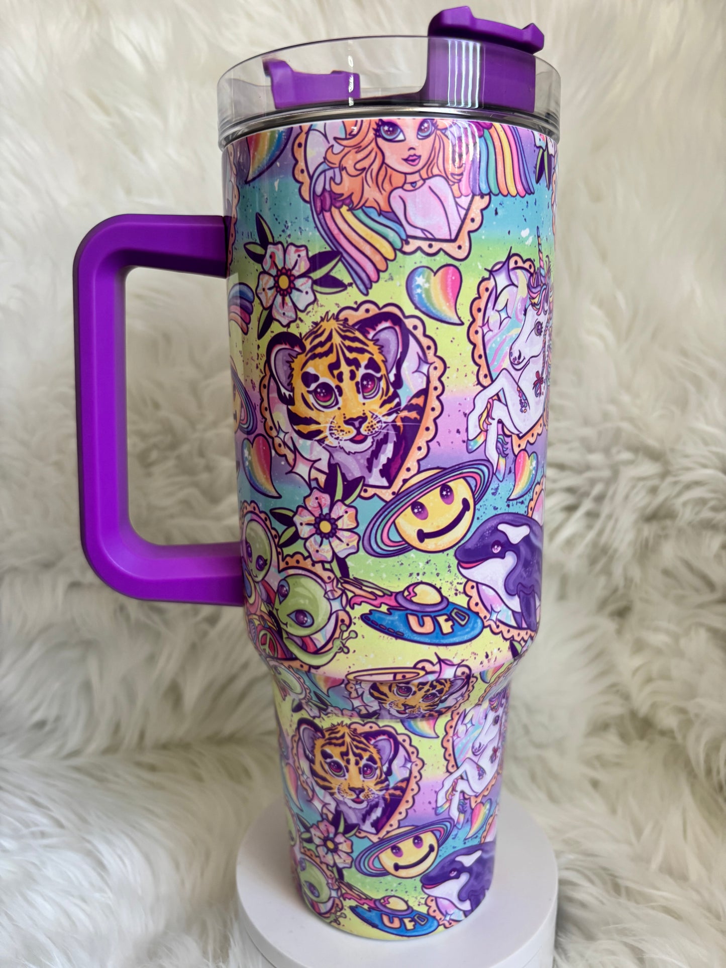 40oz LF Inspired Tattoo Hearts Tumbler