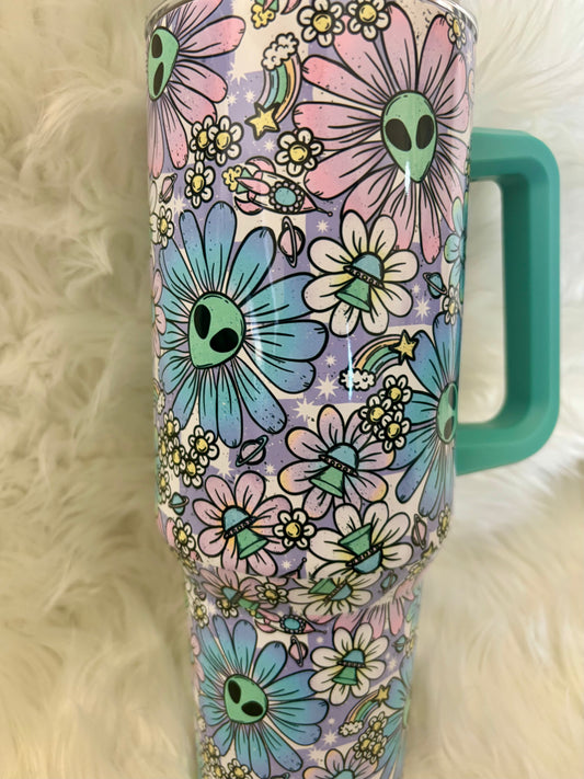 40oz Alien Garden Tumbler
