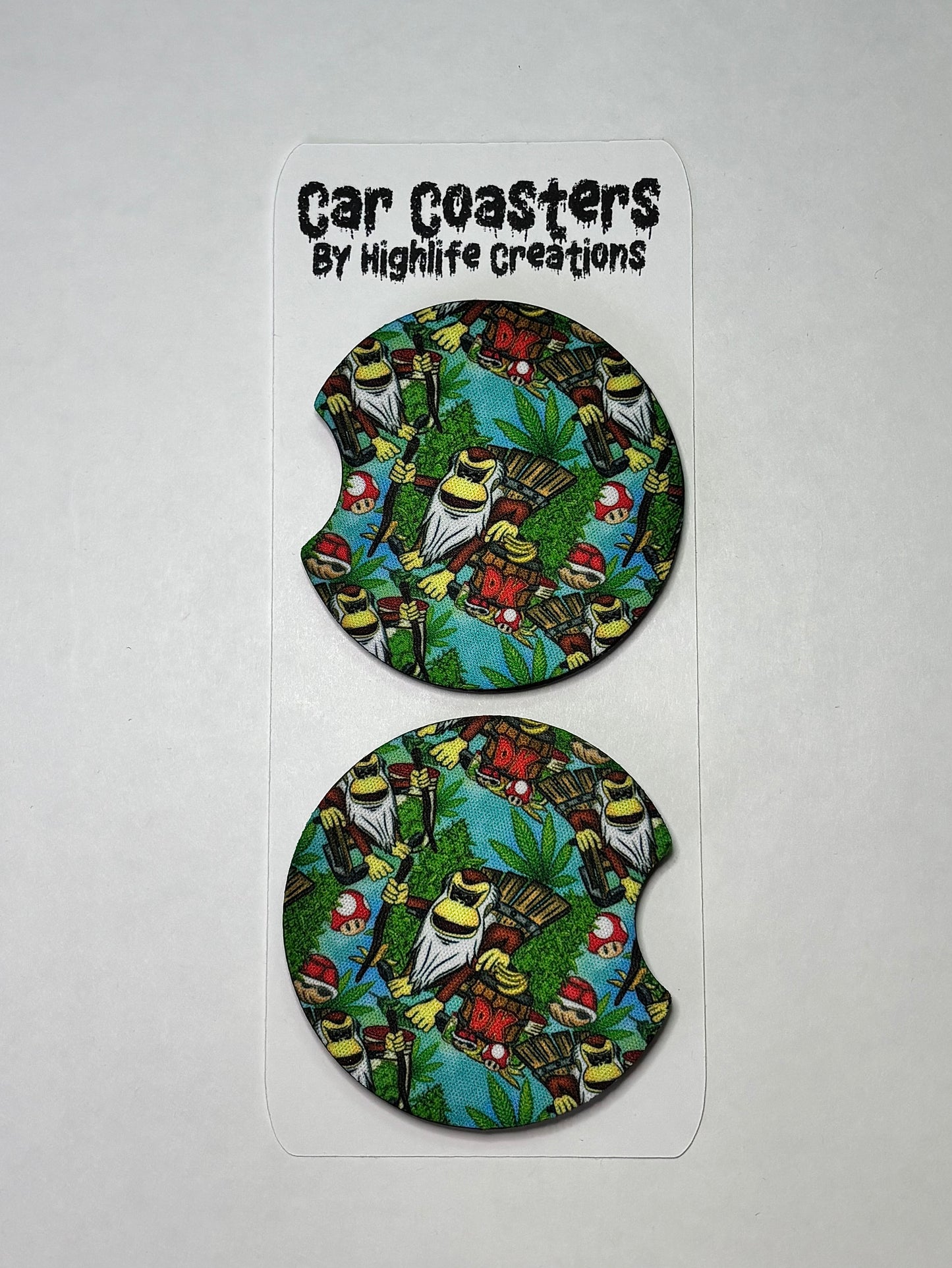 Stoner Gamer D Kong Car Coasters