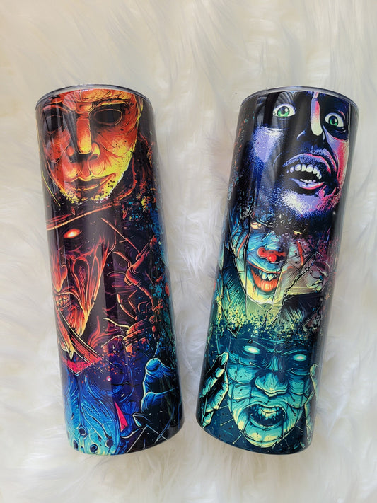 20oz Horror Characters Tumbler Travel Mug