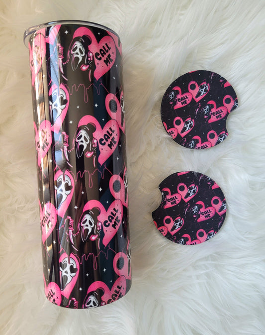 20oz Pink Call Me Tumbler Travel Mug