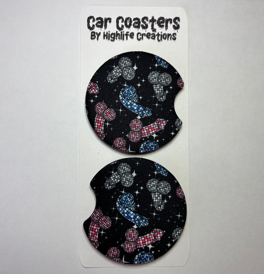 Disco Stick Car Coasters