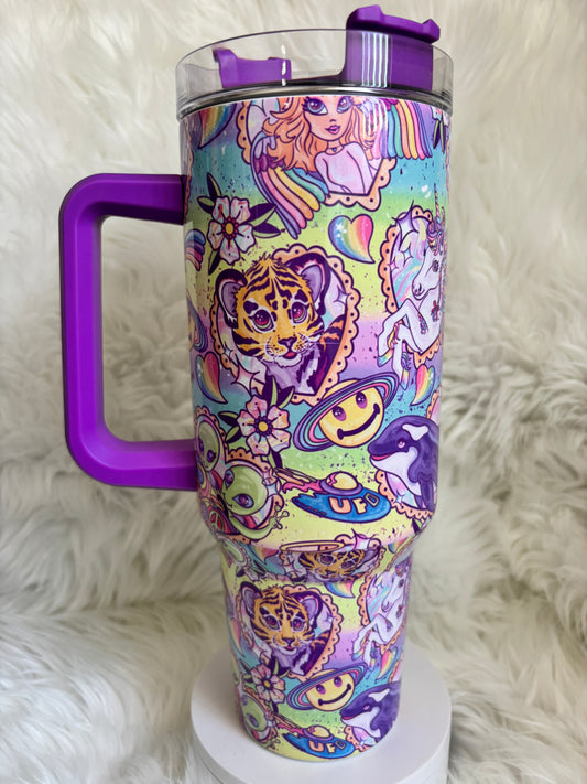 40oz LF Inspired Tattoo Hearts Tumbler