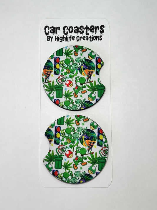Stoner Gamer Yosh Car Coasters