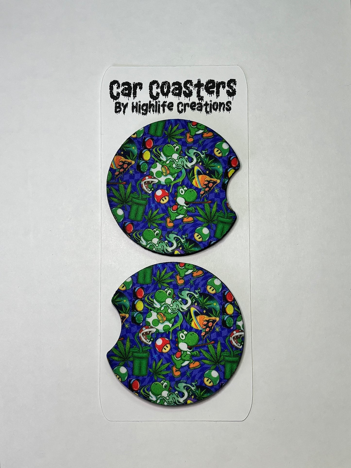 Stoner Gamer Yosh Car Coasters