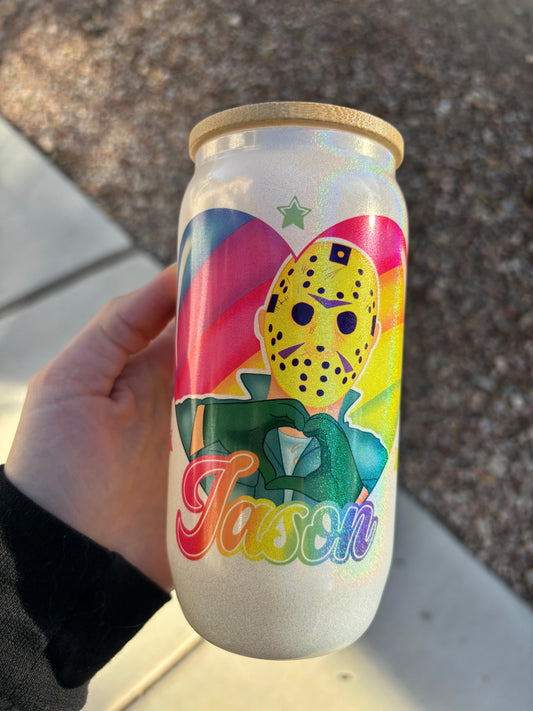 18oz LF inspired Json Shimmer Glass Tumbler
