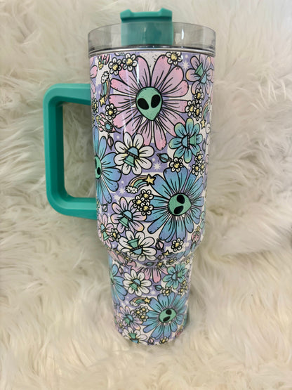 40oz Alien Garden Tumbler