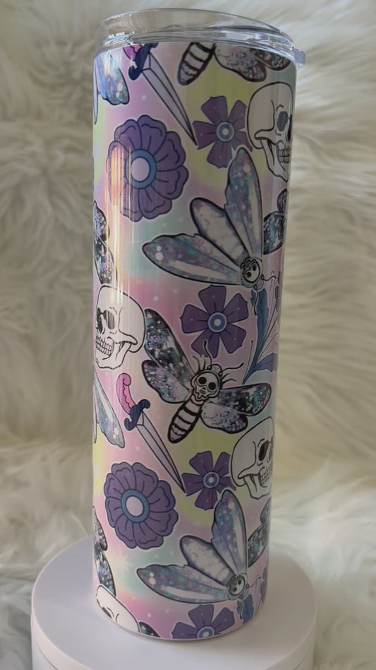 20oz HOLOGRAPHIC Shimmer Hannibal Moth Tumbler