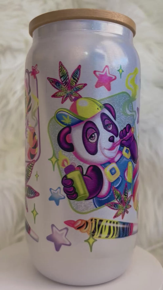 18oz Lisa Dank Shimmer Glass Tumbler