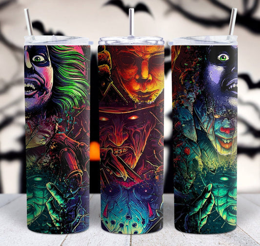 20oz Horror Characters Tumbler Travel Mug
