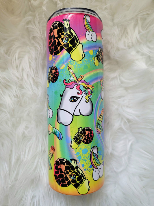 20oz LF Inspired Rainbow Peenicorn Unicorn Penis Tumbler Travel Mug