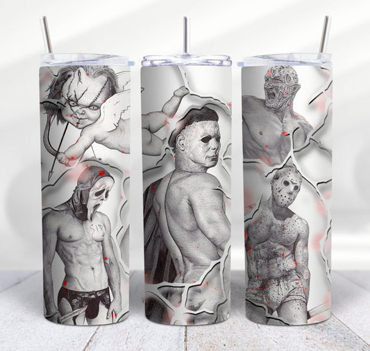 20oz Horror Boys Naughty Boys Tumbler Travel Mug